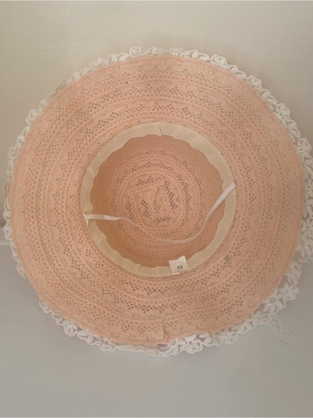 New Pink Lace Daisy Sun Hat for Kids size 52